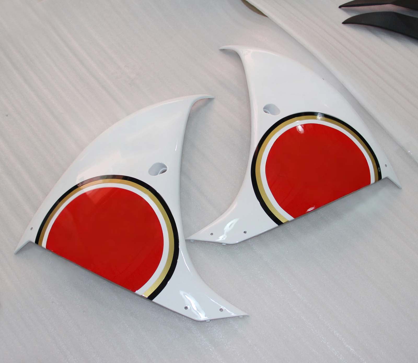 Amotopart 2012-2014 Yamaha YZF 1000 R1 Rød Sort Hvid Fairing Kit