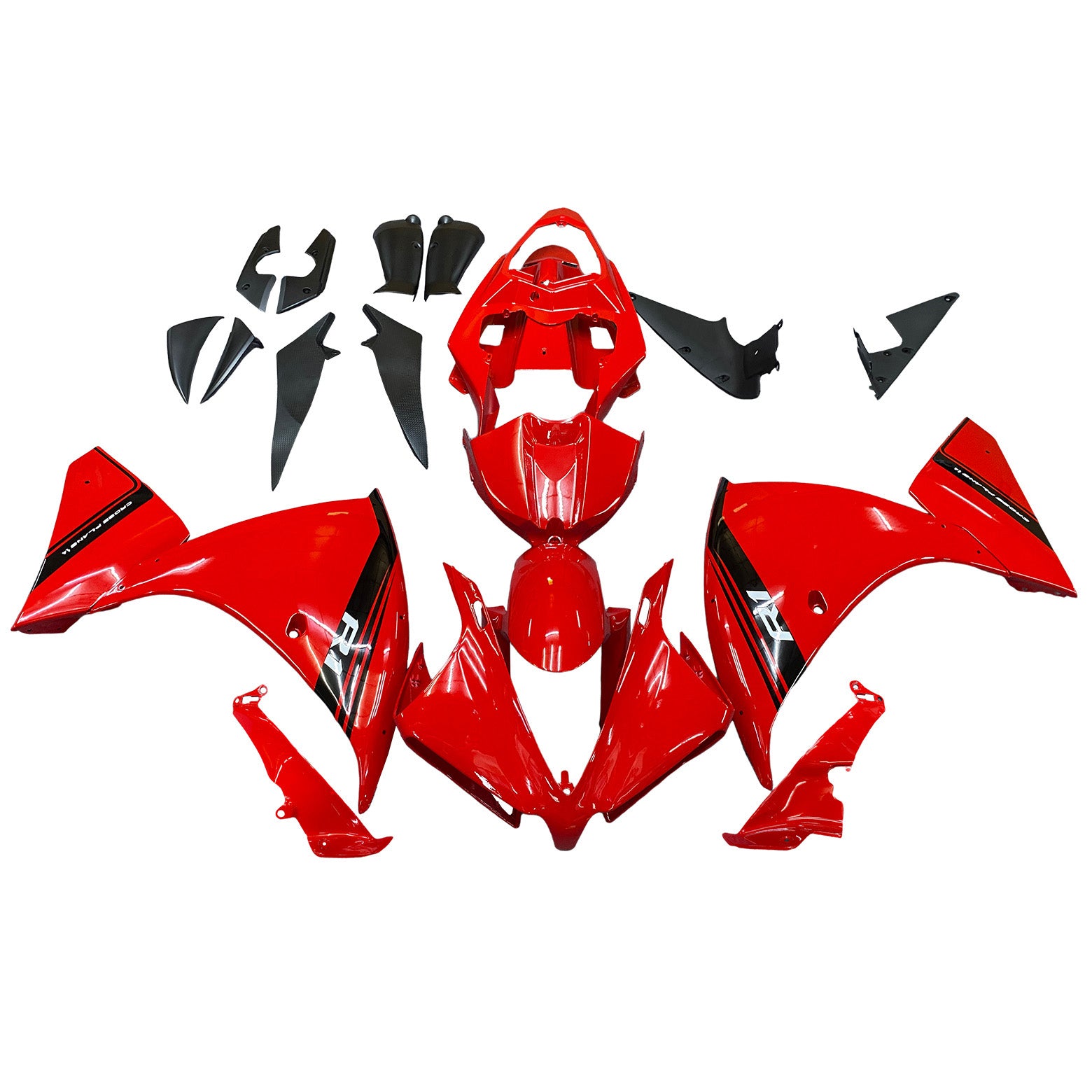 Amotopart 2012-2014 Yamaha R1 Fairing Red&Black Kit