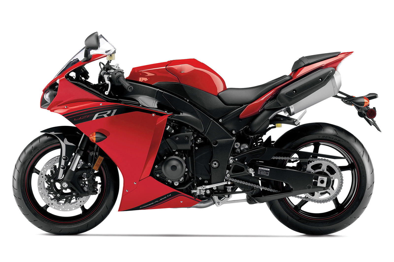 Amotopart 2012-2014 Yamaha R1 Kit de carenado rojo y negro