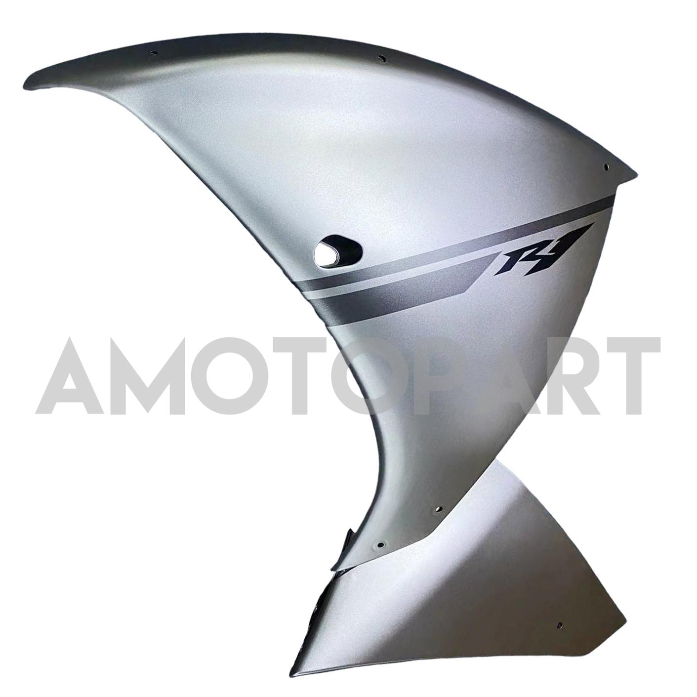 Amotopart 2012-2014 Yamaha R1 Fairing Matte Sliver Black Kit