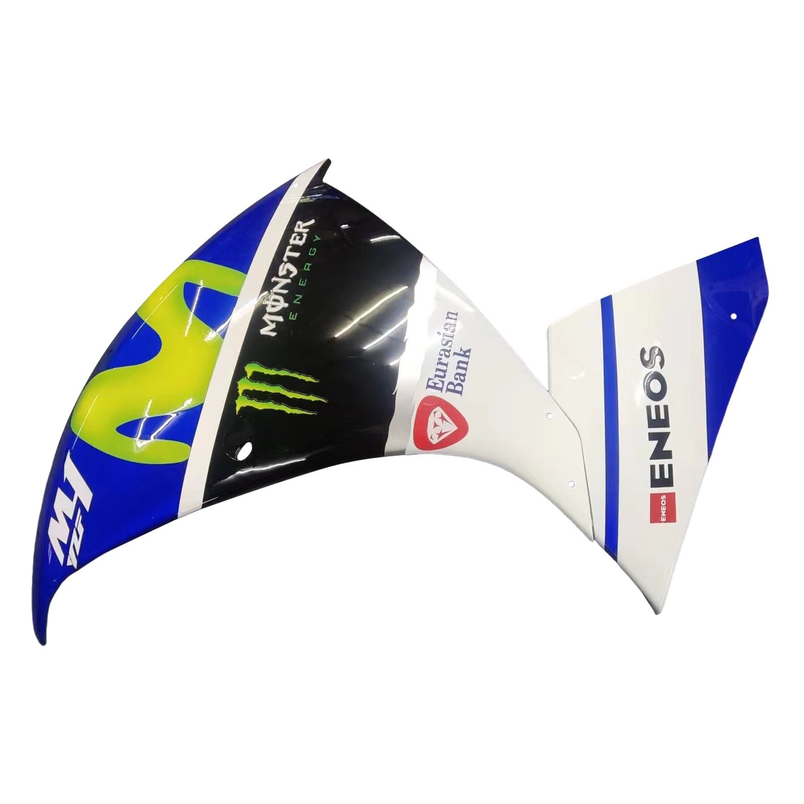 Amotopart 2012-2014 YAMAHA R1 Fairing Blue & White Style7 Kit