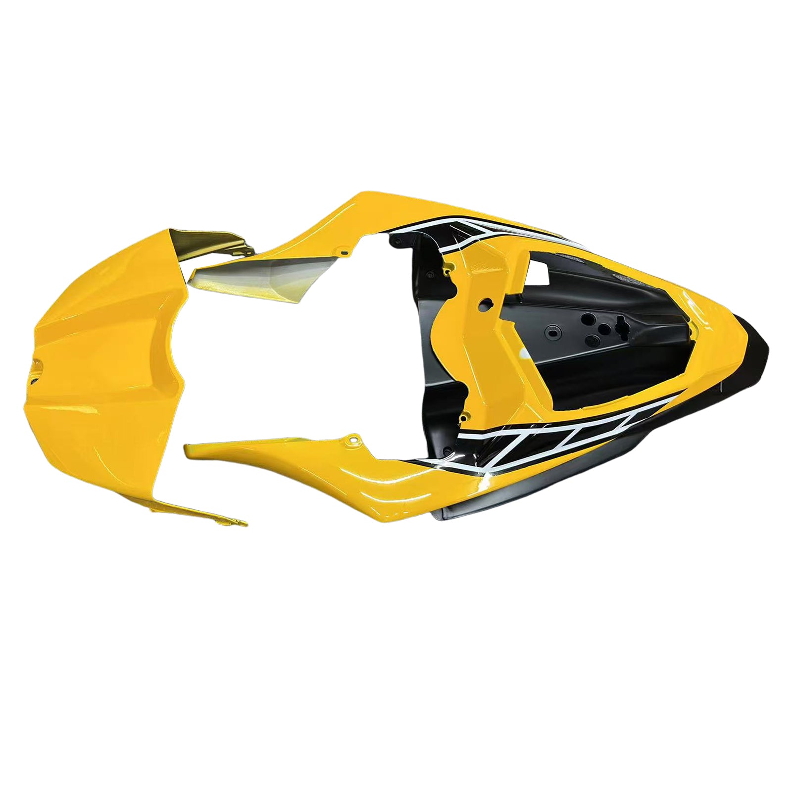 Amotopart 2012-2014 Yamaha R1 Fairing Yellow&White Kit
