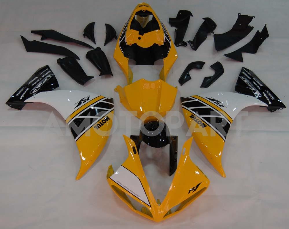 Kopie Amotopart 2012-2014 Yamaha R1 Realing Yellow & White Kit