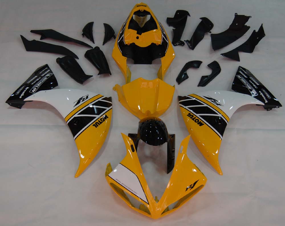 Copy of Amotopart 2012-2014 Yamaha R1 Fairing Yellow&White Kit