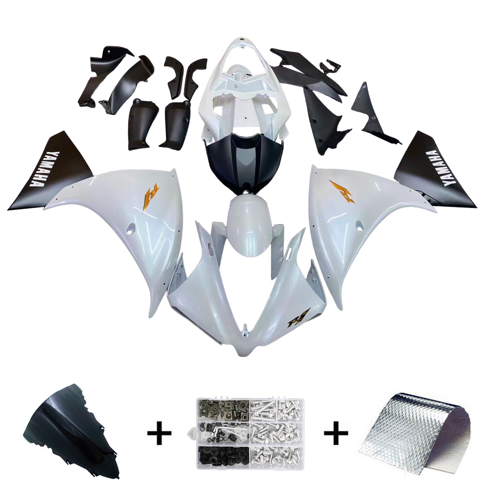 Amotopart Yamaha 2012-2014 YZF 1000 R1 White Realing Kit