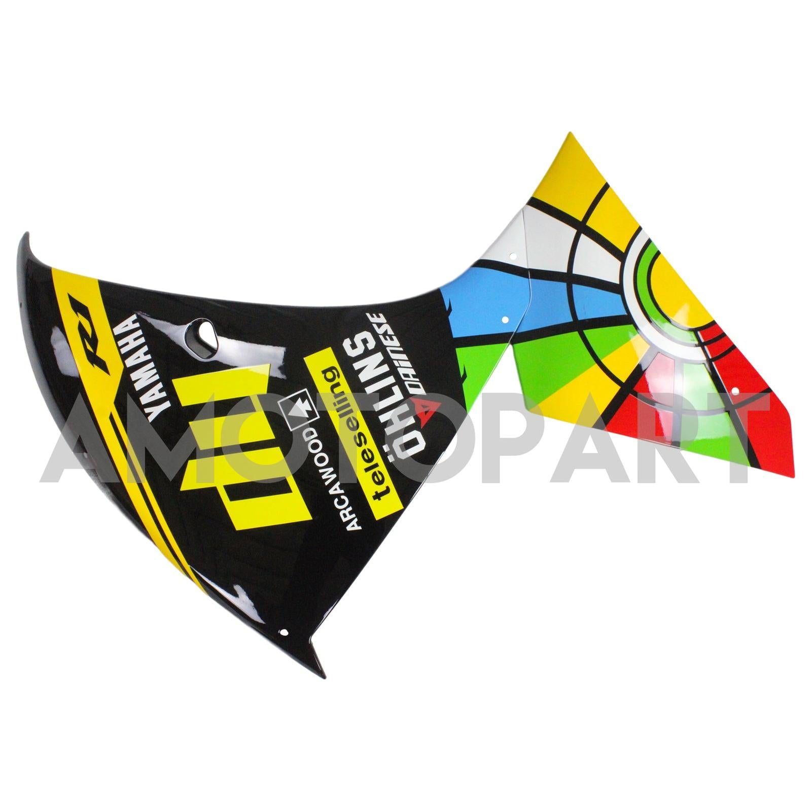 Amotopart Yamaha 2012-2014 YZF 1000 R1 Rainbow Black Fairing Kit