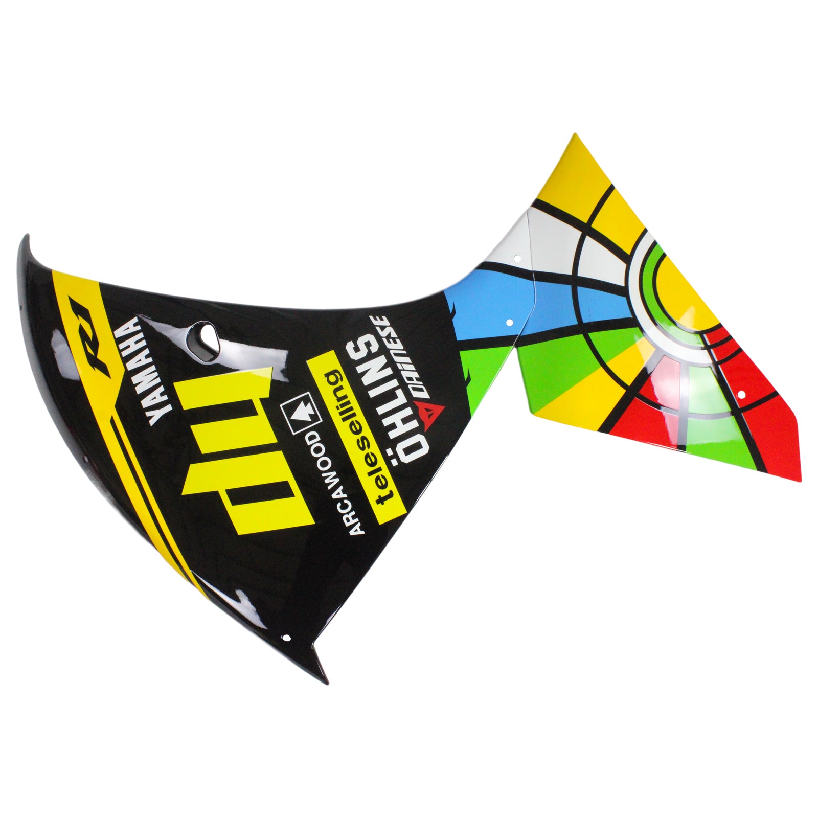 Amotopart Yamaha 2012-2014 YZF 1000 R1 Rainbow Black Fairing Kit