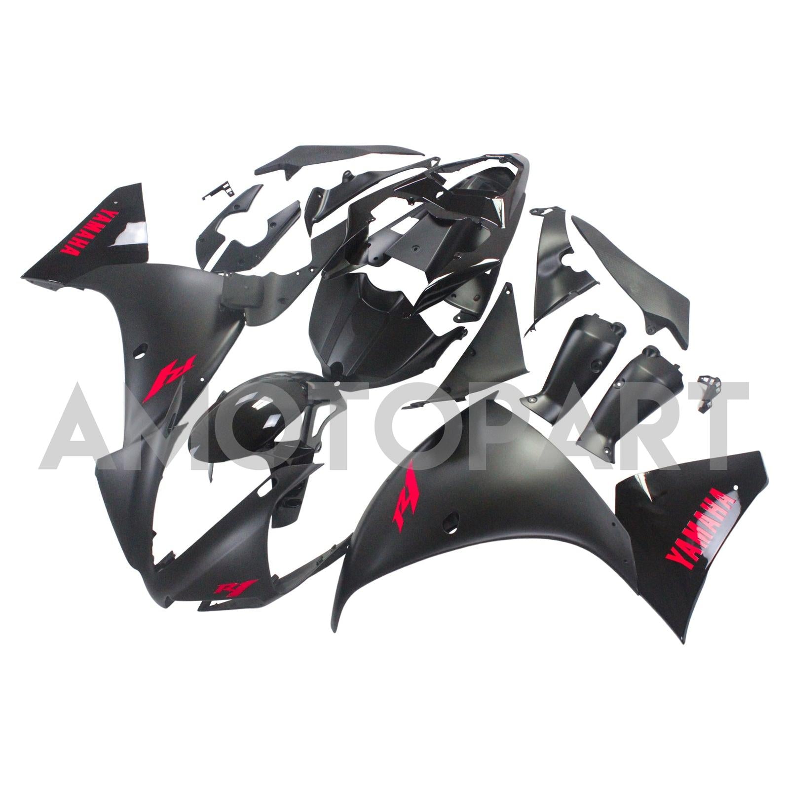 Amotopart Yamaha 2012-2014 YZF 1000 R1 Schwarzes Rotverkleidungskit