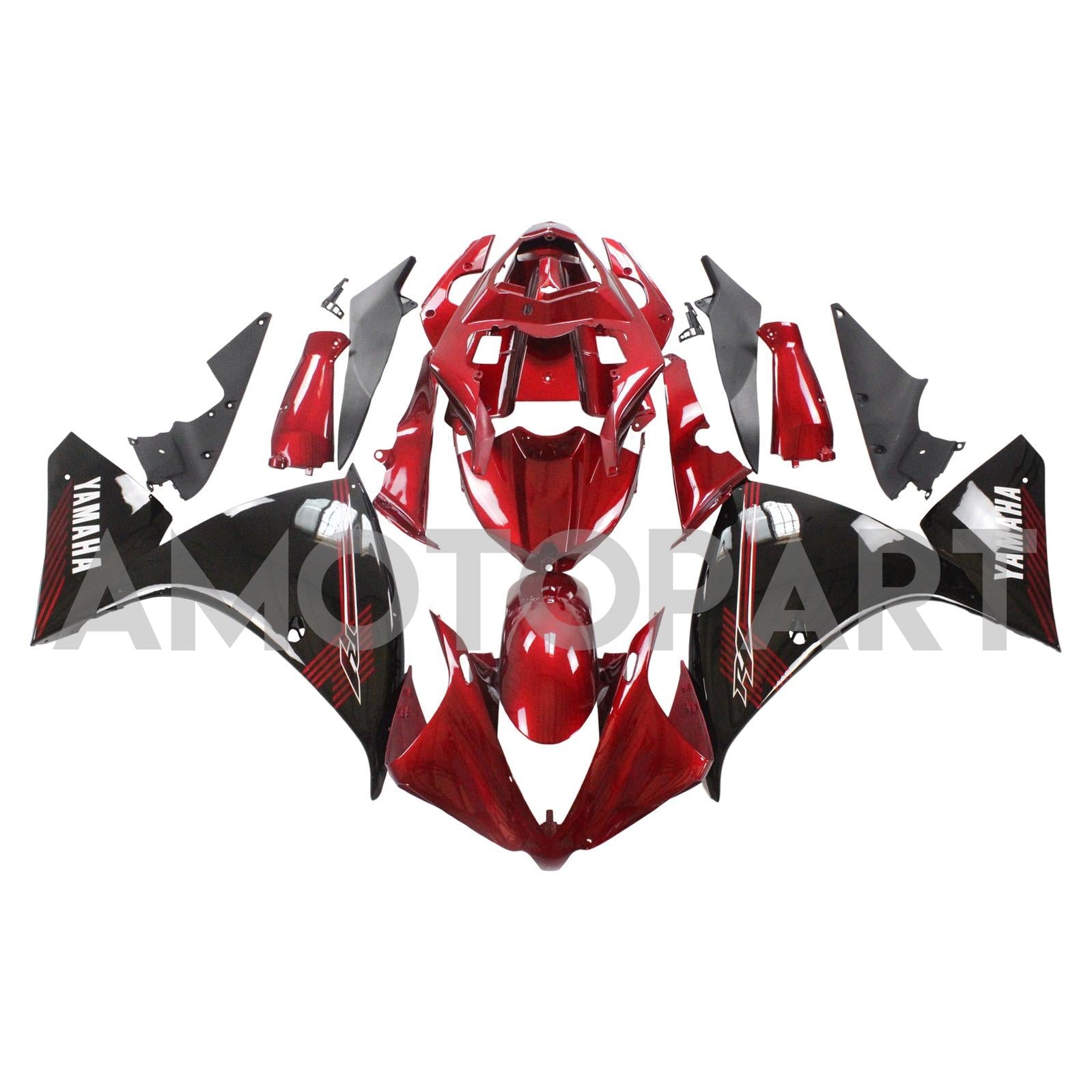 Amotopart Yamaha 2012-2014 YZF 1000 R1 Red Black Fairing Kit