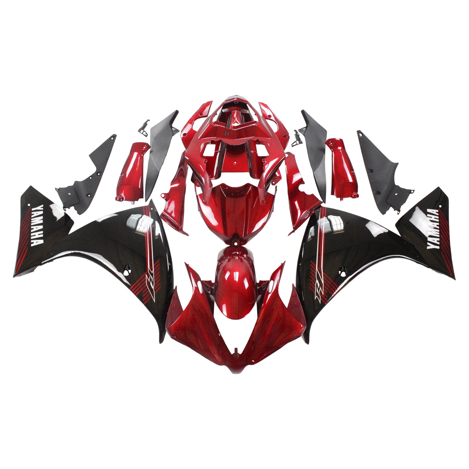 Amotopart Yamaha 2012-2014 YZF 1000 R1 Red Black Fairing Kit