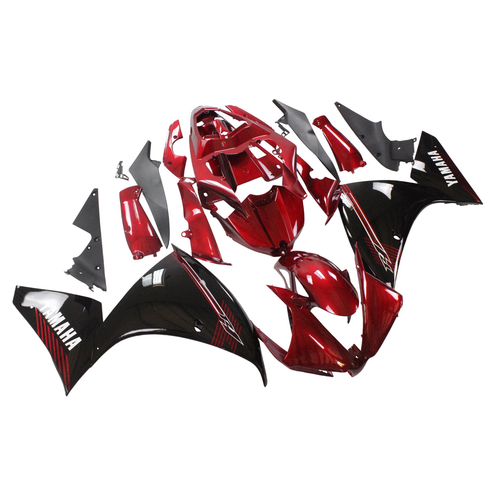 Amotopart Yamaha 2012-2014 YZF 1000 R1 Kit carena rosso nero