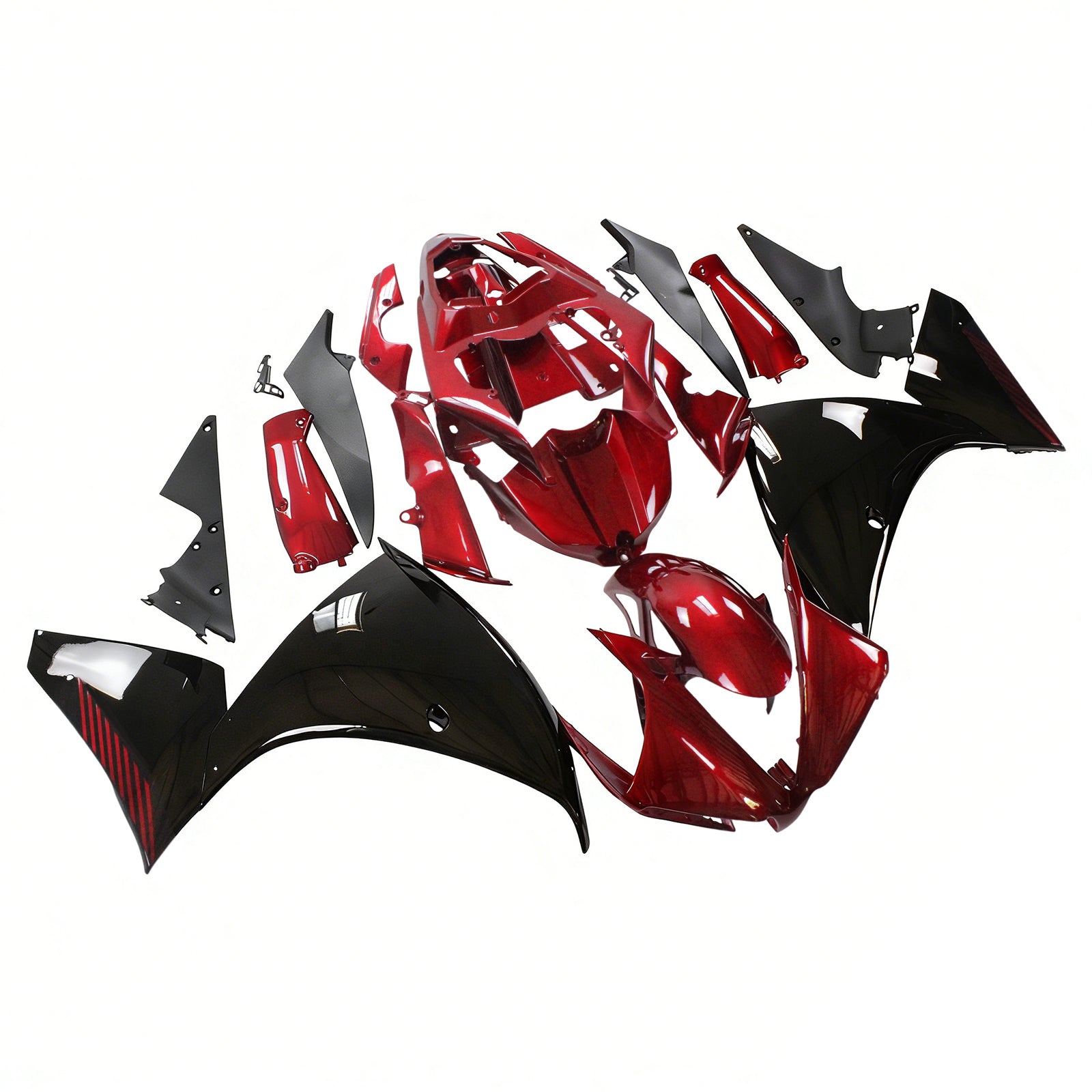 Amotopart Yamaha 2012-2014 YZF 1000 R1 Red Black Fairing Kit