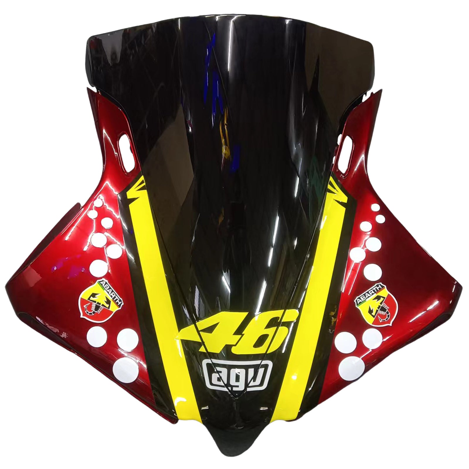 Amotopart Yamaha 2012–2014 YZF 1000 R1 rot-gelbes Verkleidungsset