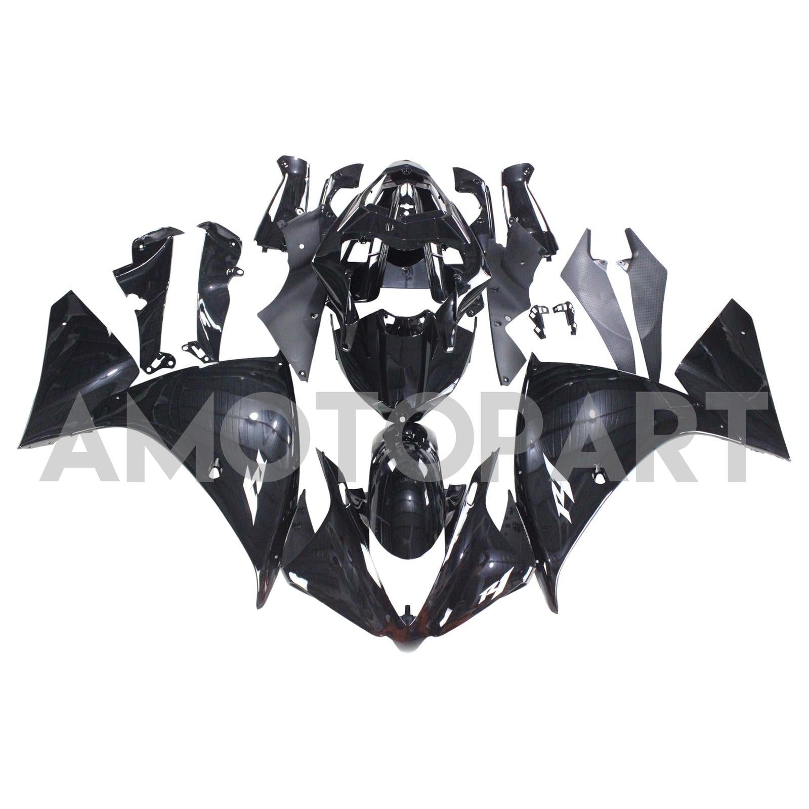 Amotopart Yamaha 2012-2014 YZF 1000 R1 Black  Fairing Kit