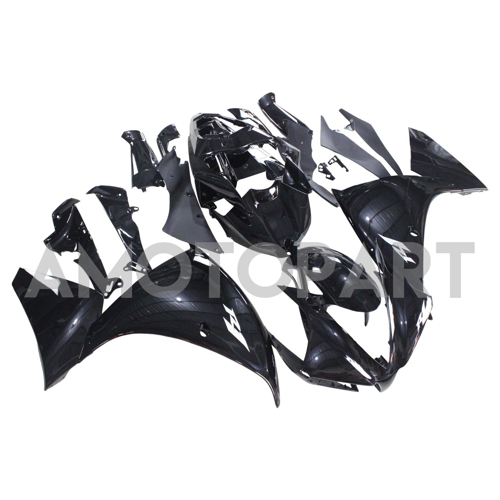 Amotopart Yamaha 2012-2014 YZF 1000 R1 Kit de carenado negro