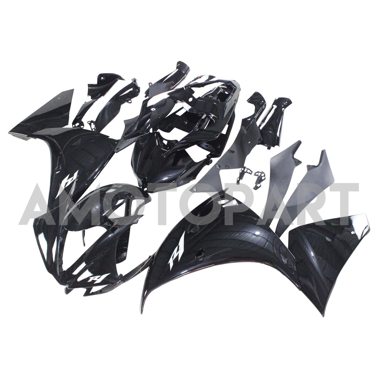 Amotopart Yamaha 2012-2014 YZF 1000 R1 Kit de carenado negro