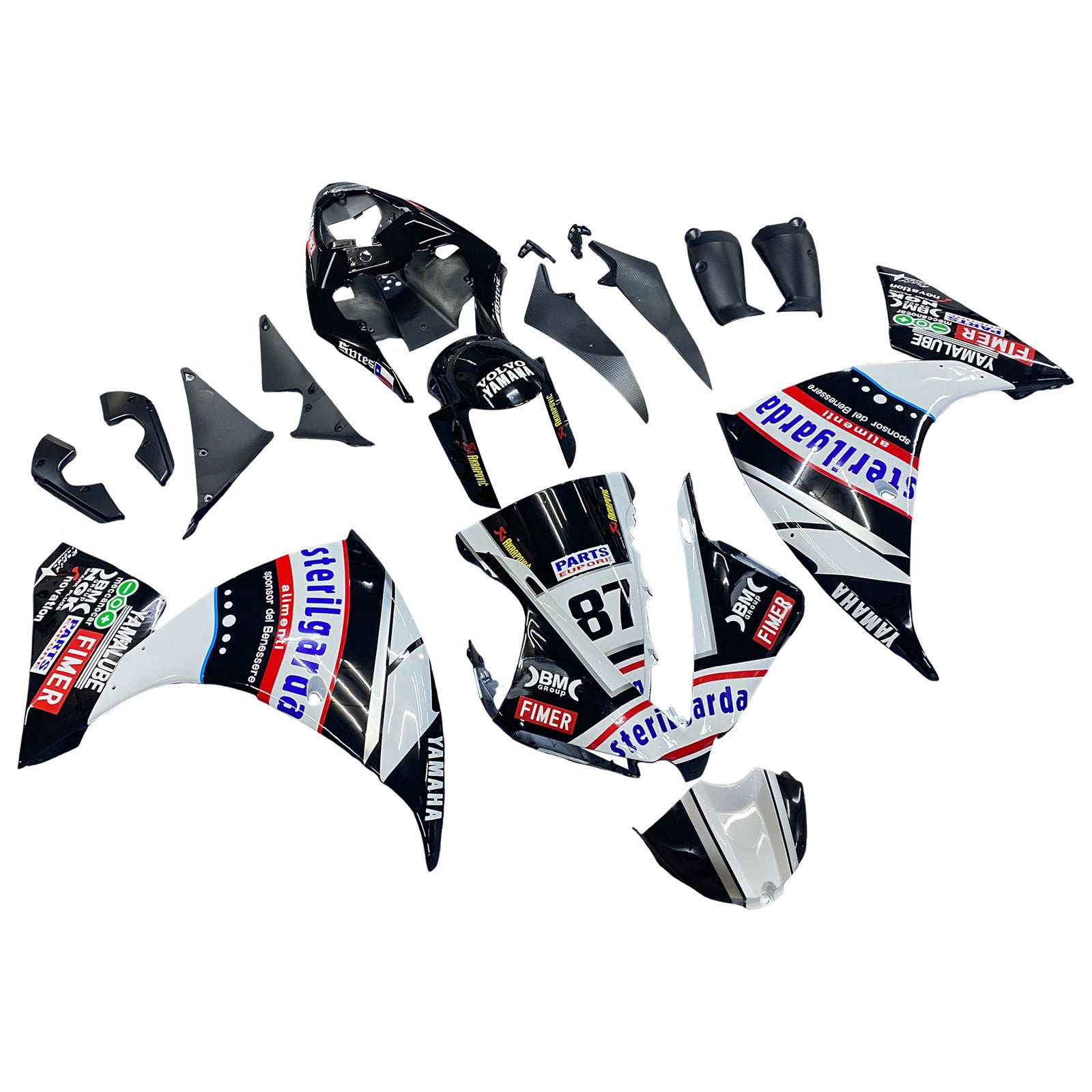 Amotopart ヤマハ 2012-2014 YZF 1000 R1 ブラック フェアリング キット