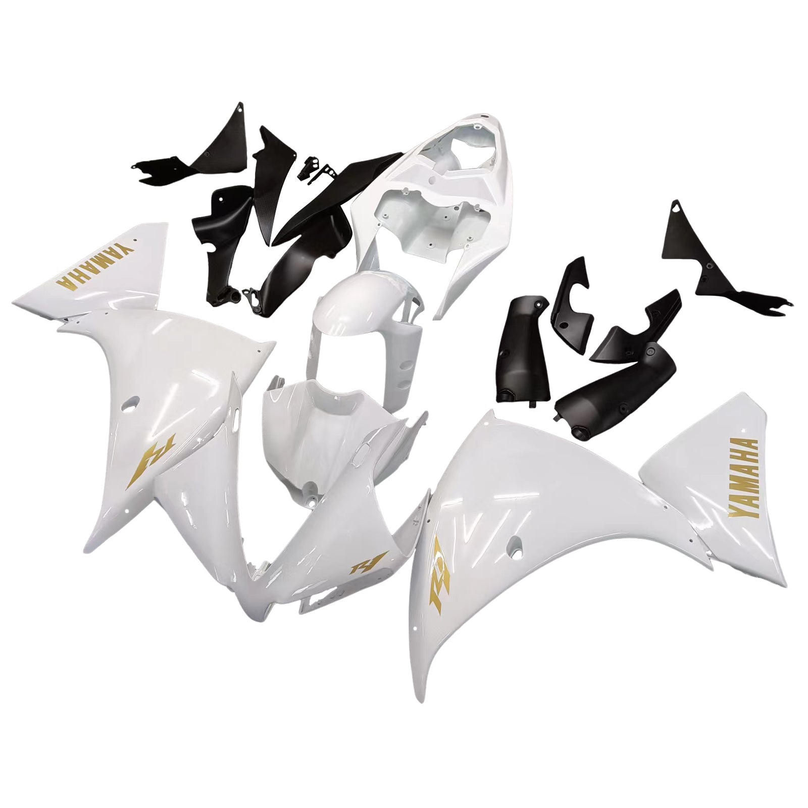 Amotopart Yamaha 2012-2014 YZF 1000 R1 White Fairing Kit