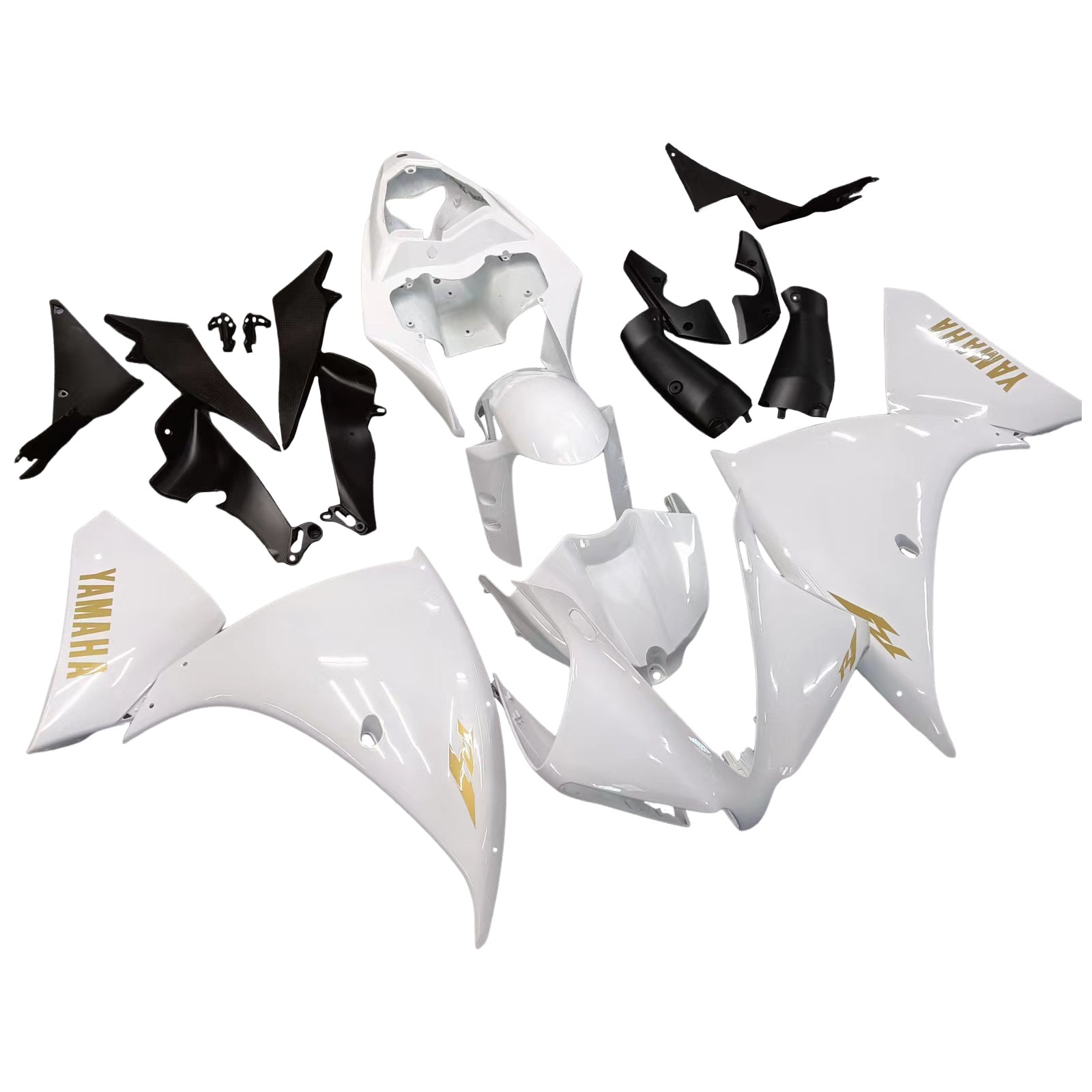 Amotopart Yamaha 2012-2014 YZF 1000 R1 White Fairing Kit