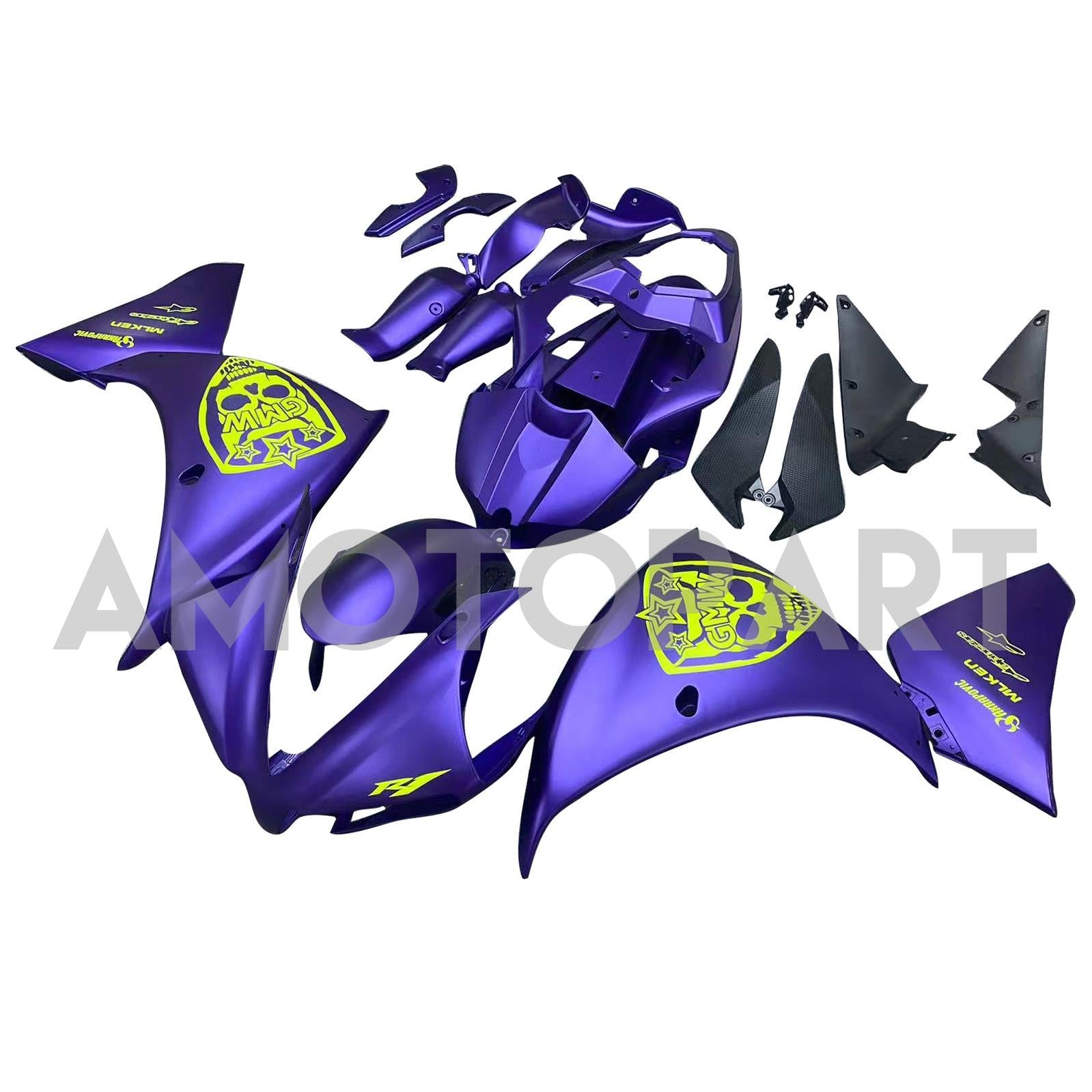 Amotopart Yamaha YZF 1000 R1 2012-2014 Matt Purple Fairing Kit