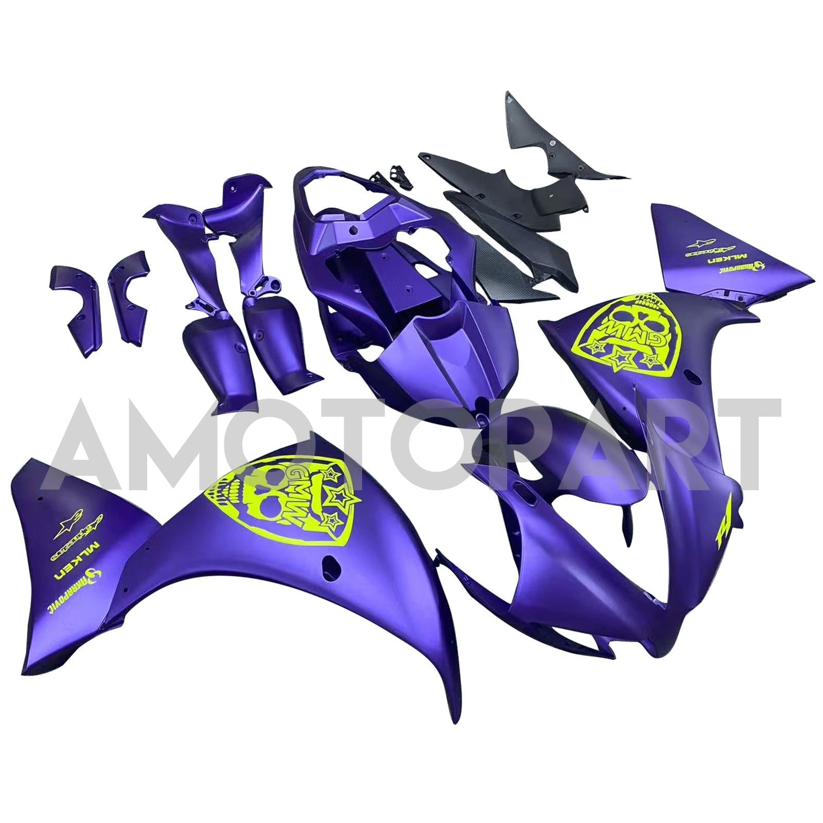 Amotopart Yamaha YZF 1000 R1 2012-2014 Matt Purple Fairing Kit