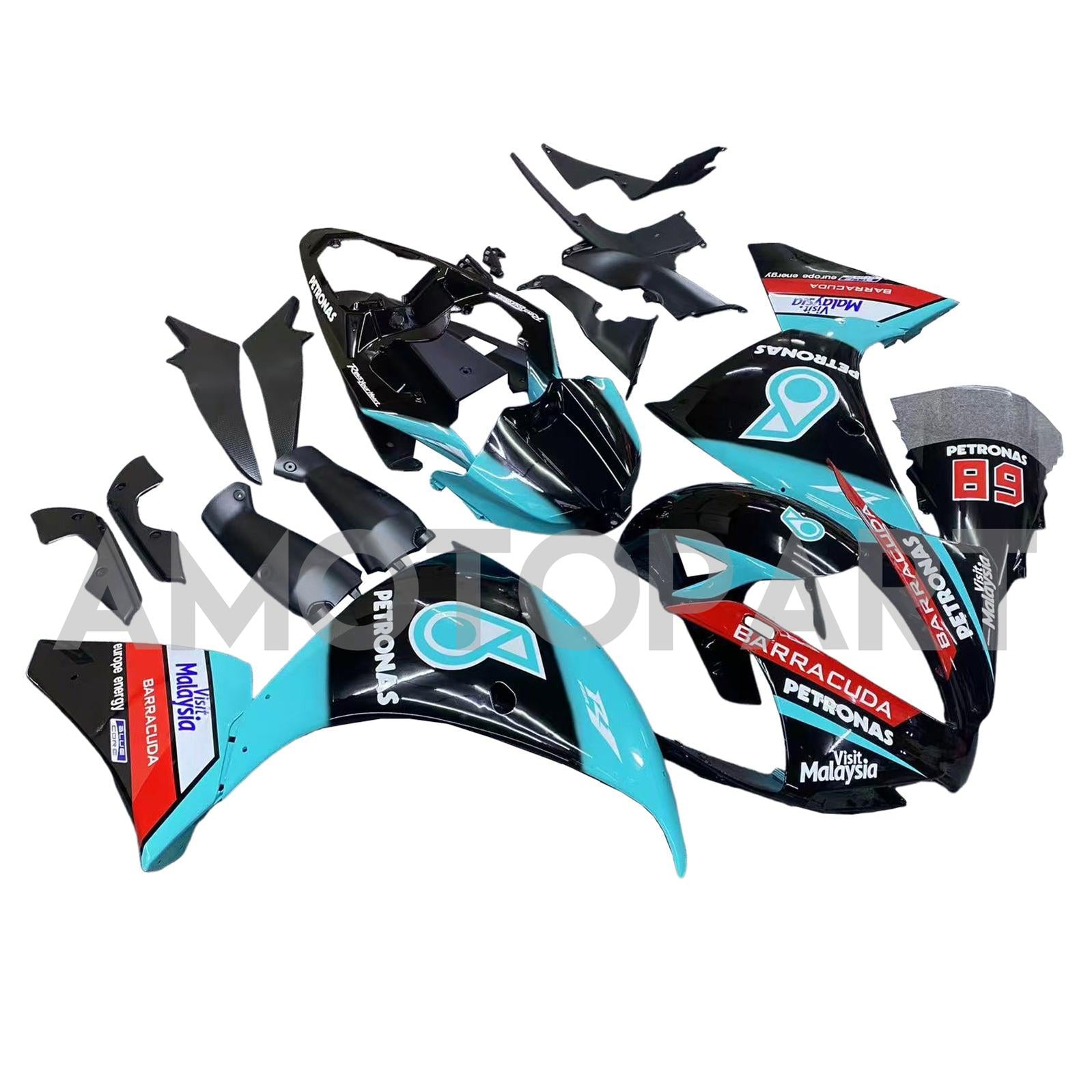 Amotopart Yamaha YZF 1000 R1 2012-2014 Blue&Black Petronas Fairing Kit