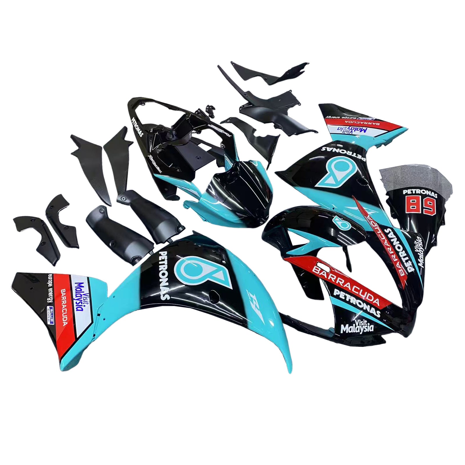 Amotopart Yamaha YZF 1000 R1 2012-2014 Blue&Black Petronas Fairing Kit