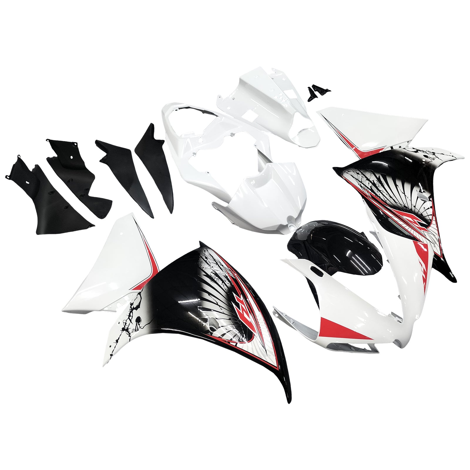 Amotopart Yamaha YZF 1000 R1 2012-2014 White&Black Fairing Kit