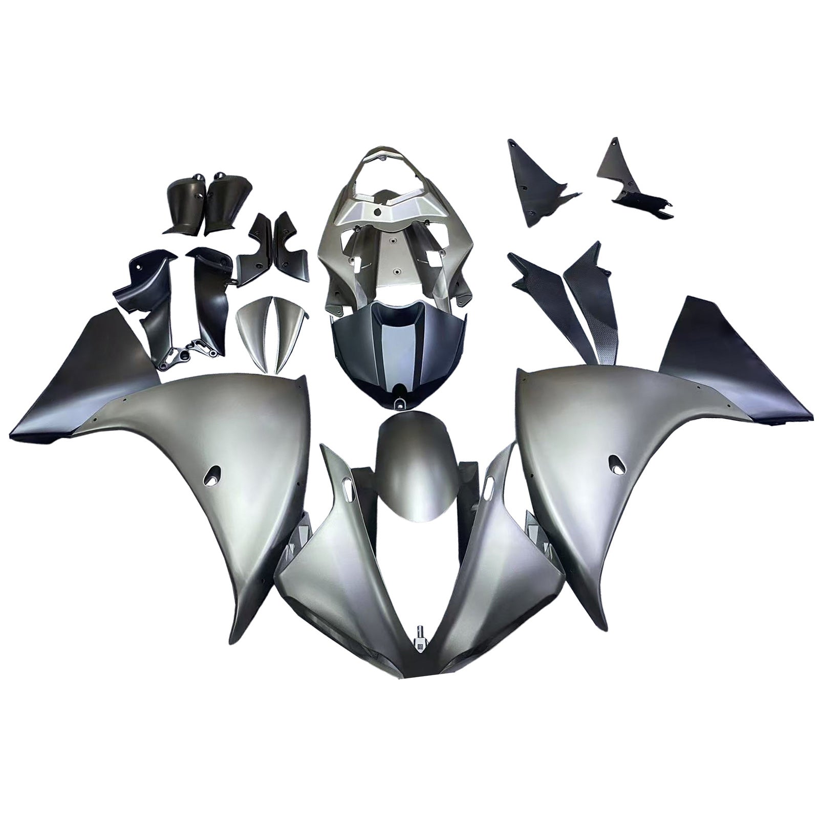 Amotopart Verkleidungsset für Yamaha YZF 1000 R1 2012–2014, mattgrau