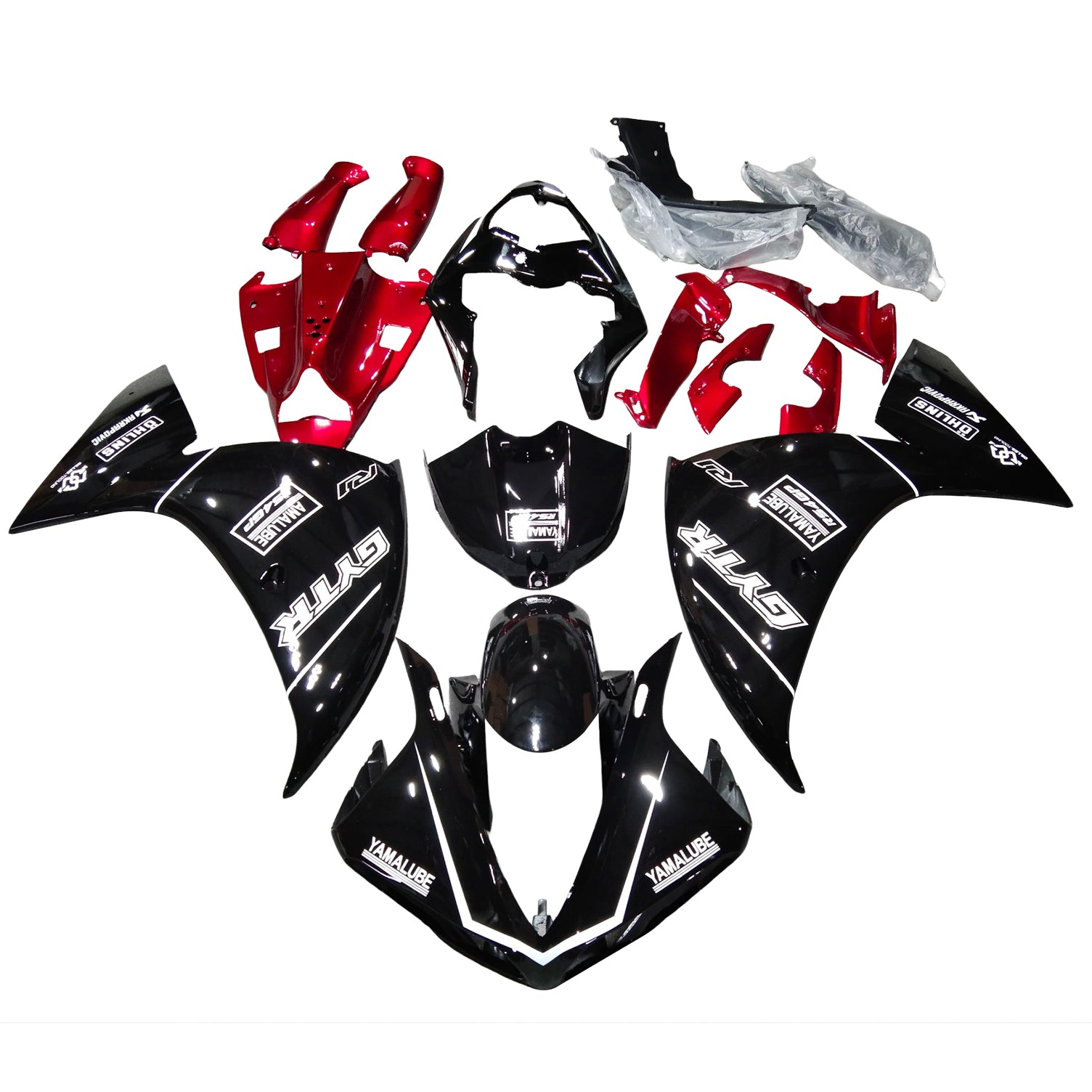 Amotopart Yamaha YZF 1000 R1 2012-2014 Black&Red Fairing Kit