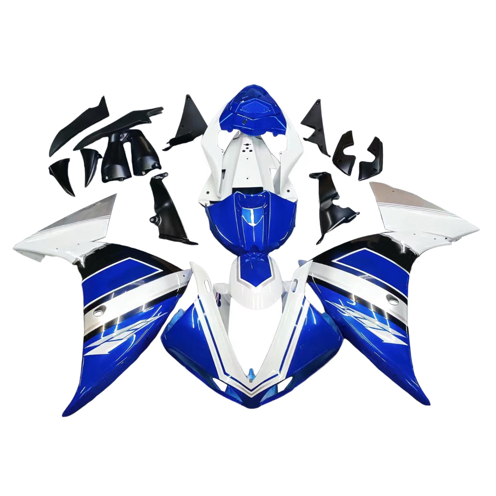 Amotopart 2012-2014 Kit carena Yamaha YZF 1000 R1 blu nero bianco