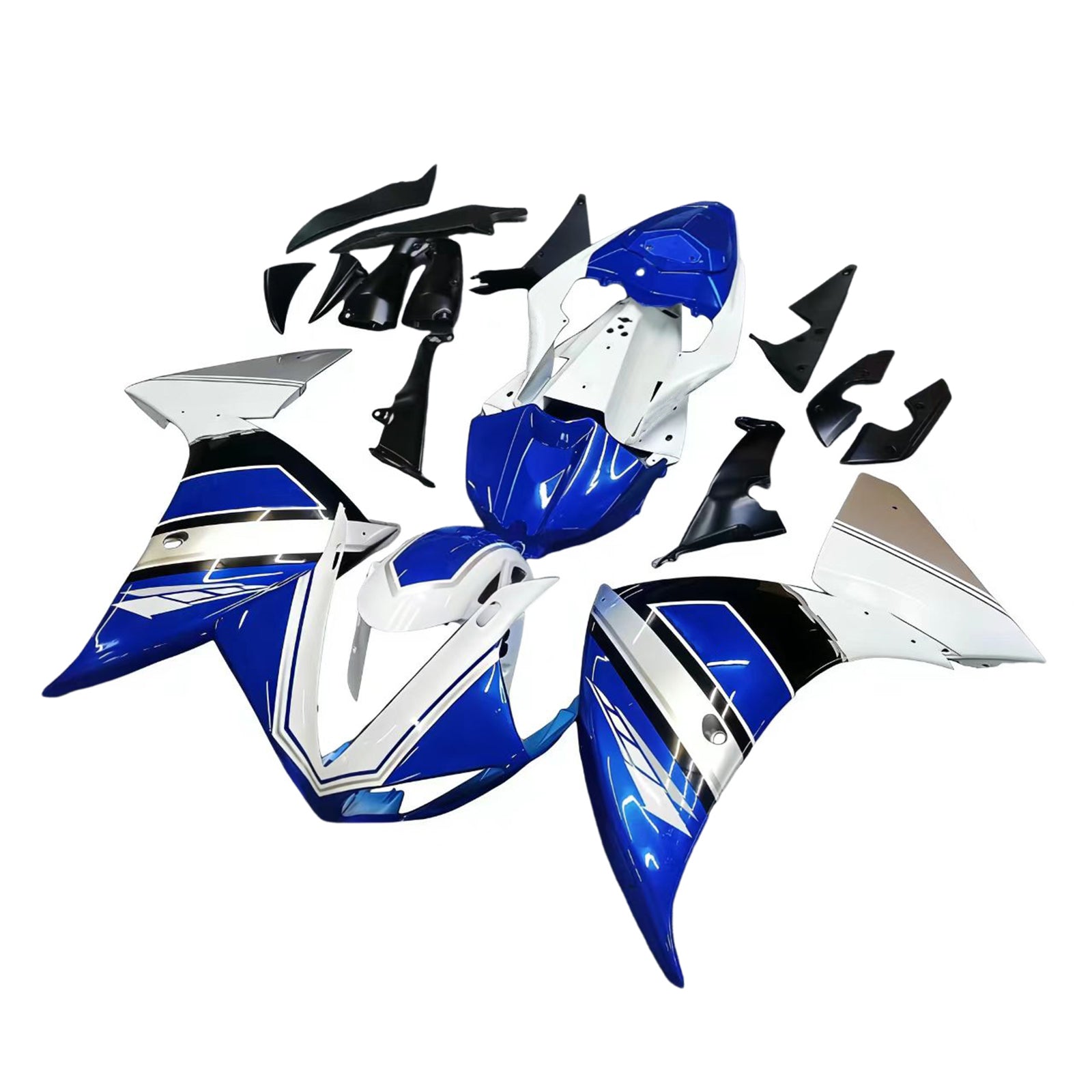 Amotopart 2012-2014 Yamaha YZF 1000 R1 Blue Black White Fairing Kit