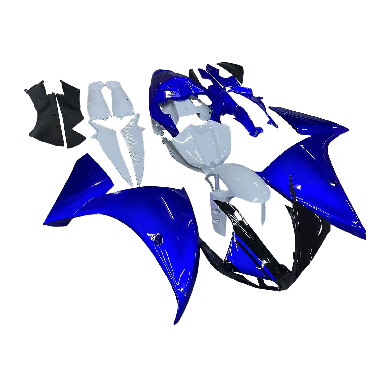Amotopart 2012-2014 Yamaha YZF 1000 R1 Black Blue Gray Fairing Kit