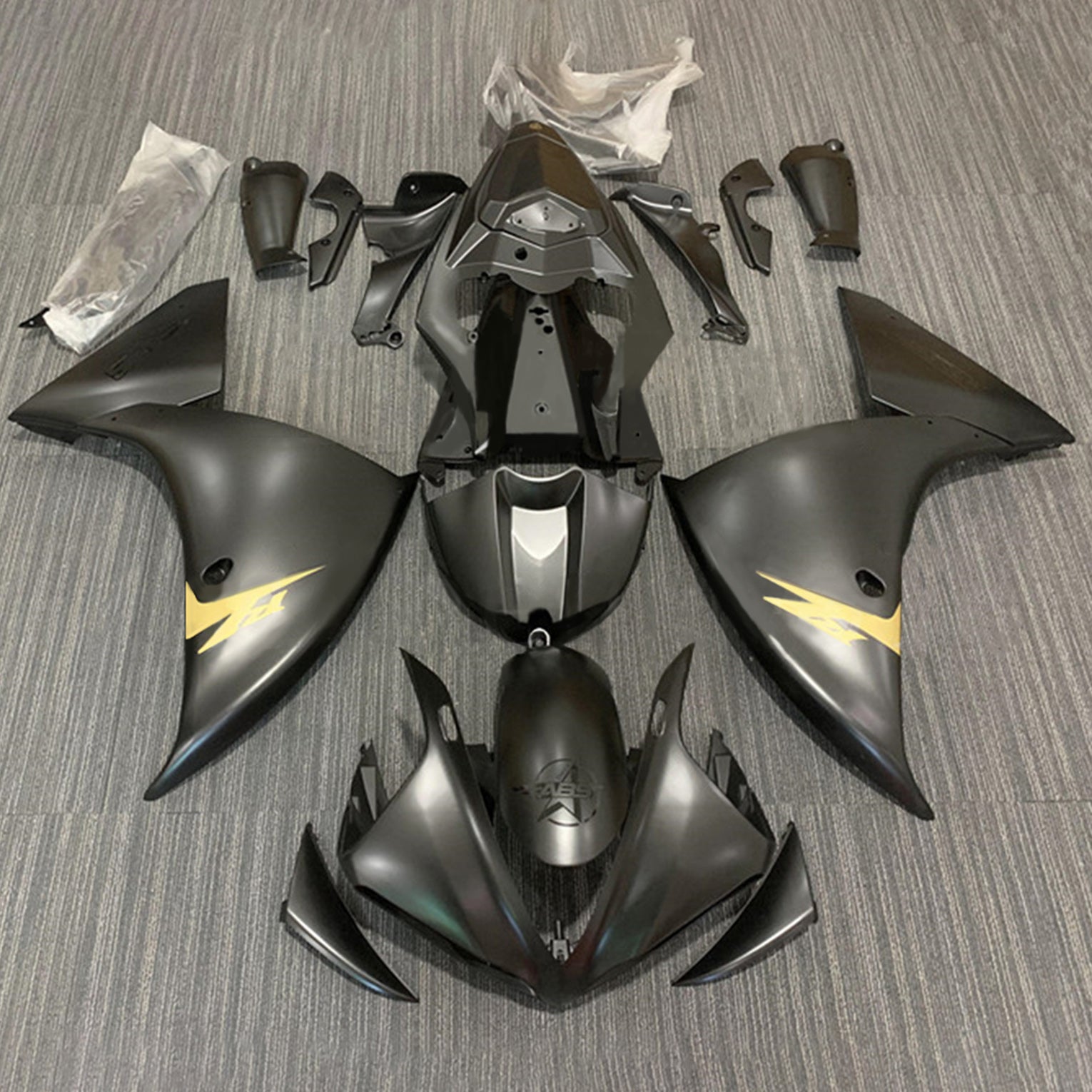 Amotopart 2012-2014 Kit carena Yamaha YZF 1000 R1 nero opaco