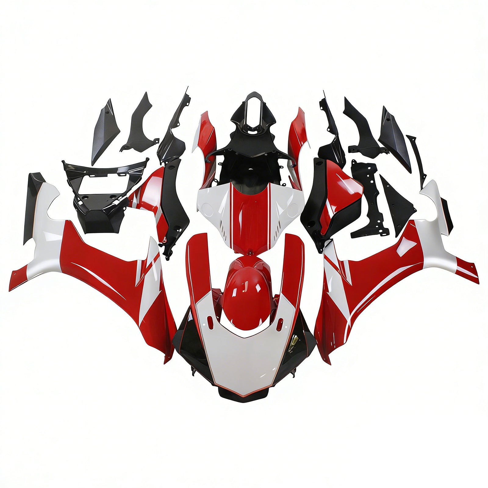 Amotopart ヤマハ 2015-2019 YZF 1000 R1 レッド ブラック フェアリングキット