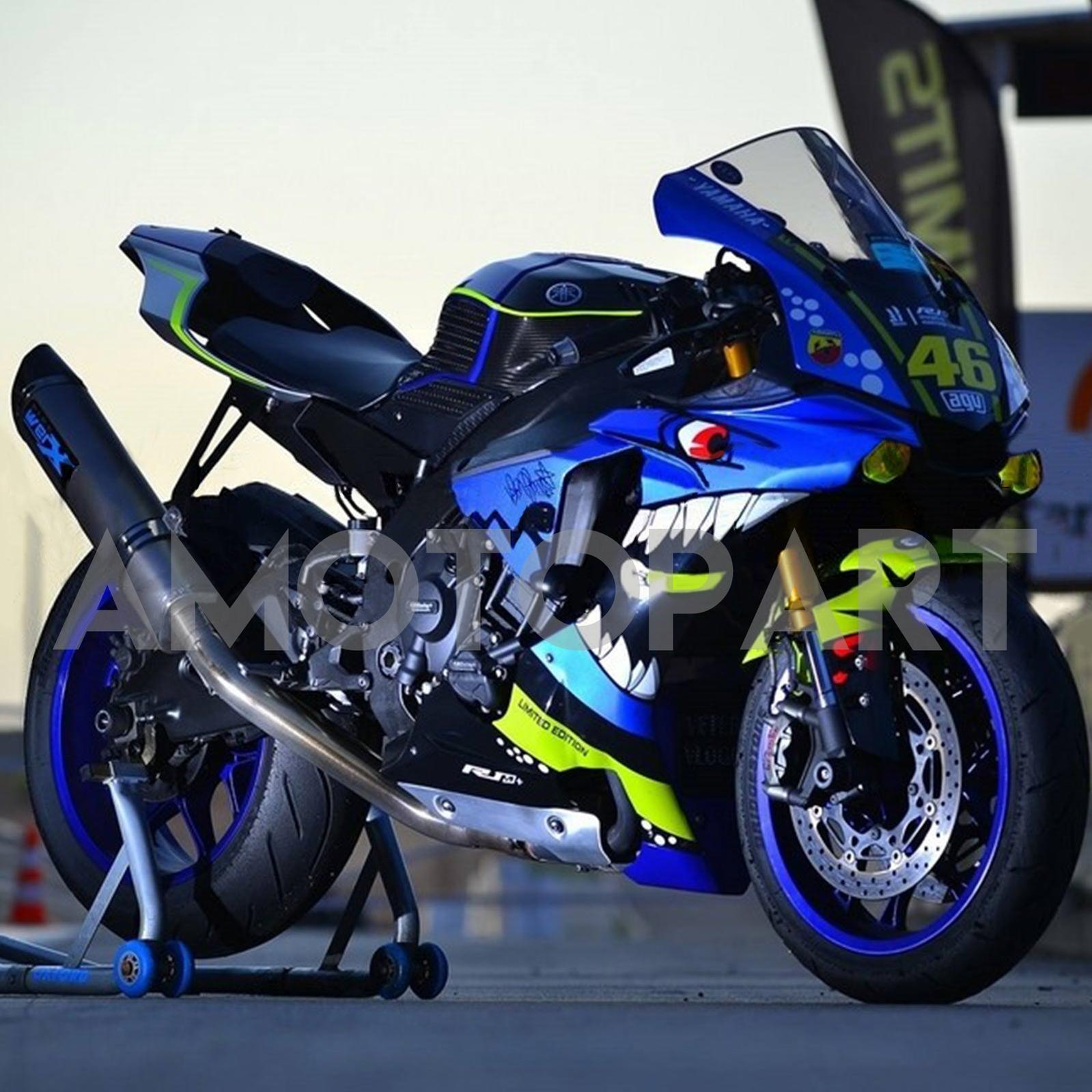 Amotopart Yamaha 2015-2019 YZF 1000 R1 Blue Fairing Kit