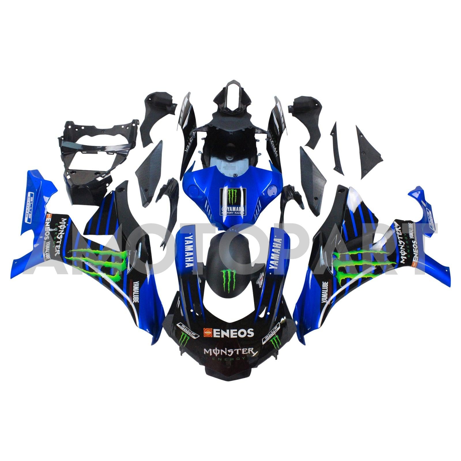 Amotopart Yamaha YZF 1000 R1 2015-2019 Blue&Black Monster Fairing Kit