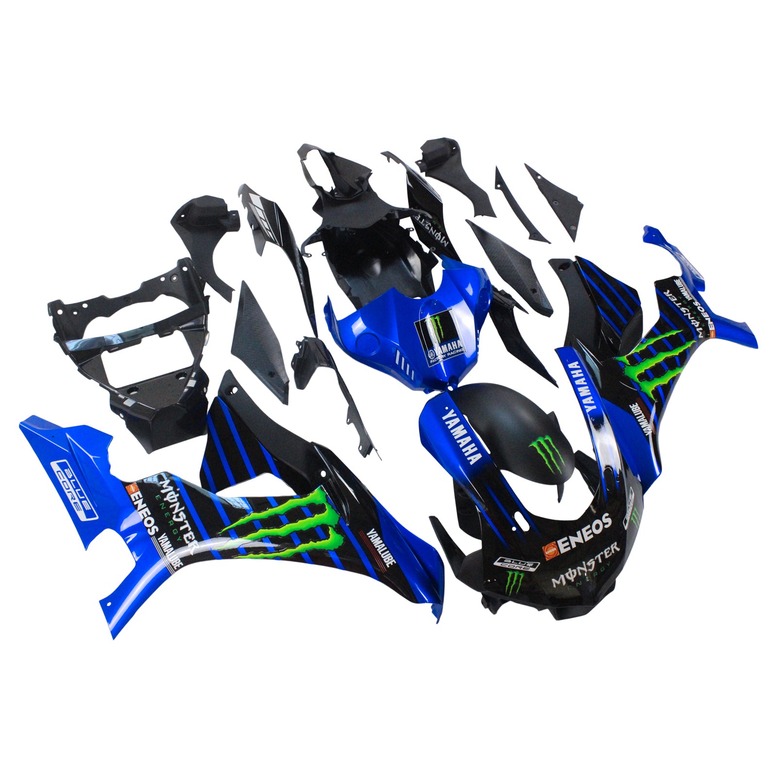 Amotopart Yamaha YZF 1000 R1 2015-2019 Blue&Black Monster Fairing Kit