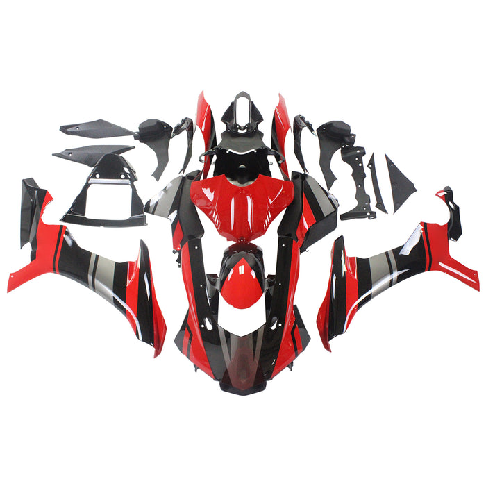 Amotopart Yamaha 2015-2019 YZF 1000 R1 Red Black Fairing Kit