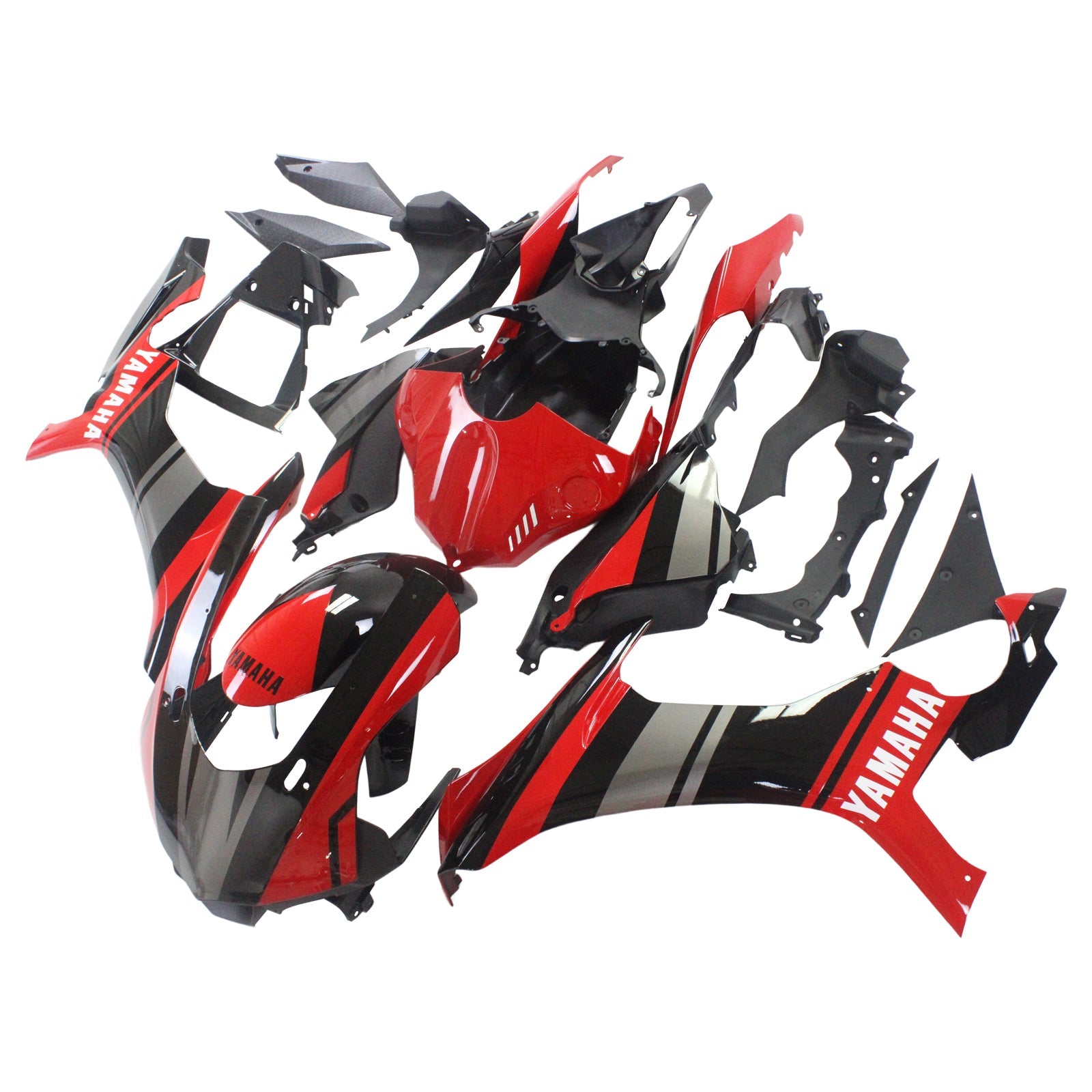 Amotopart Yamaha 2015–2019 YZF 1000 R1 rot-schwarzes Verkleidungsset