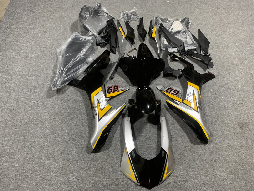 Amotopart Yamaha 2015-2019 YZF 1000 R1 Black&Yellow Fairing Kit