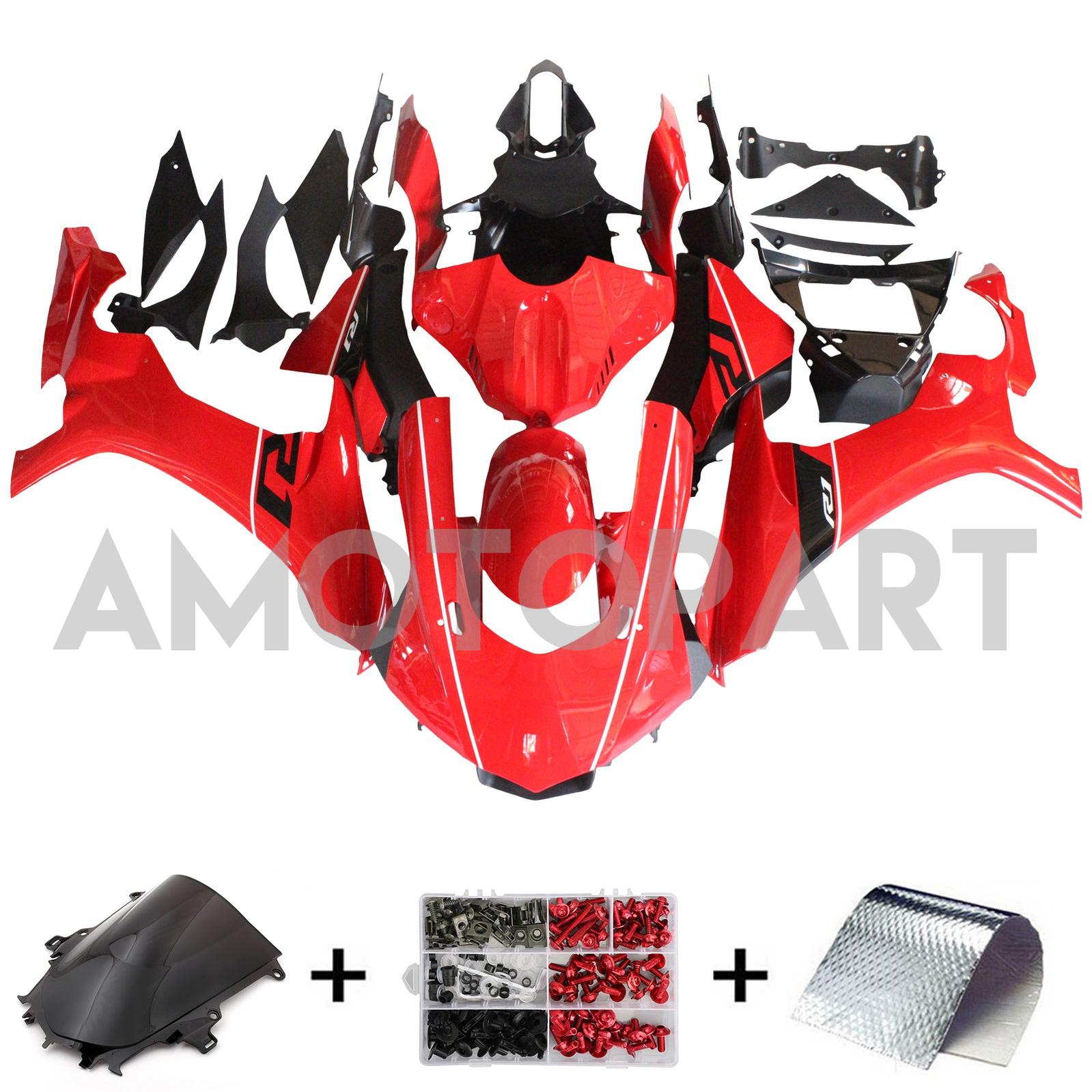 Amotopart Yamaha YZF 1000 R1 2015-2019 Red Fairing Kit
