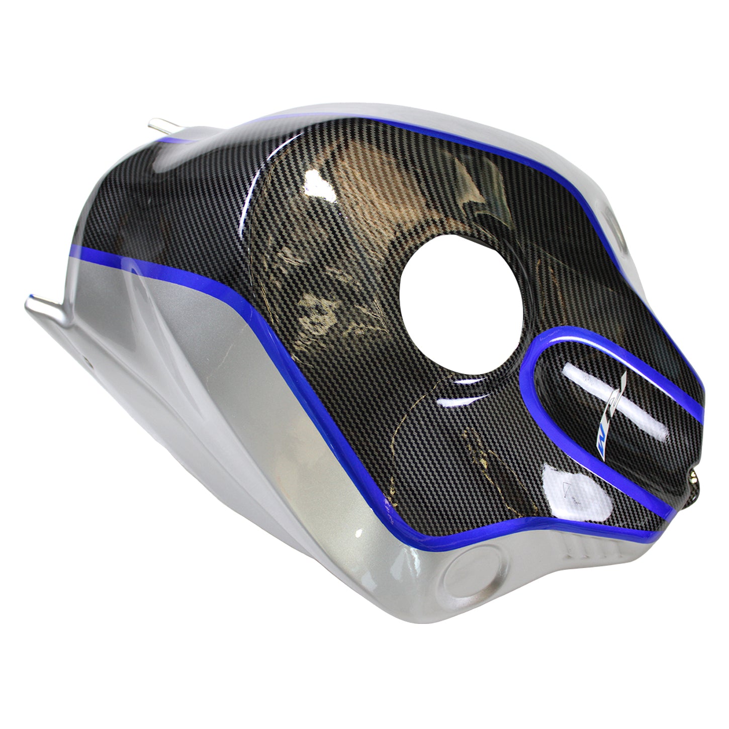 Amotopart Yamaha 2015–2019 YZF 1000 R1 blau-schwarzes Carbonfaser-Verkleidungsset