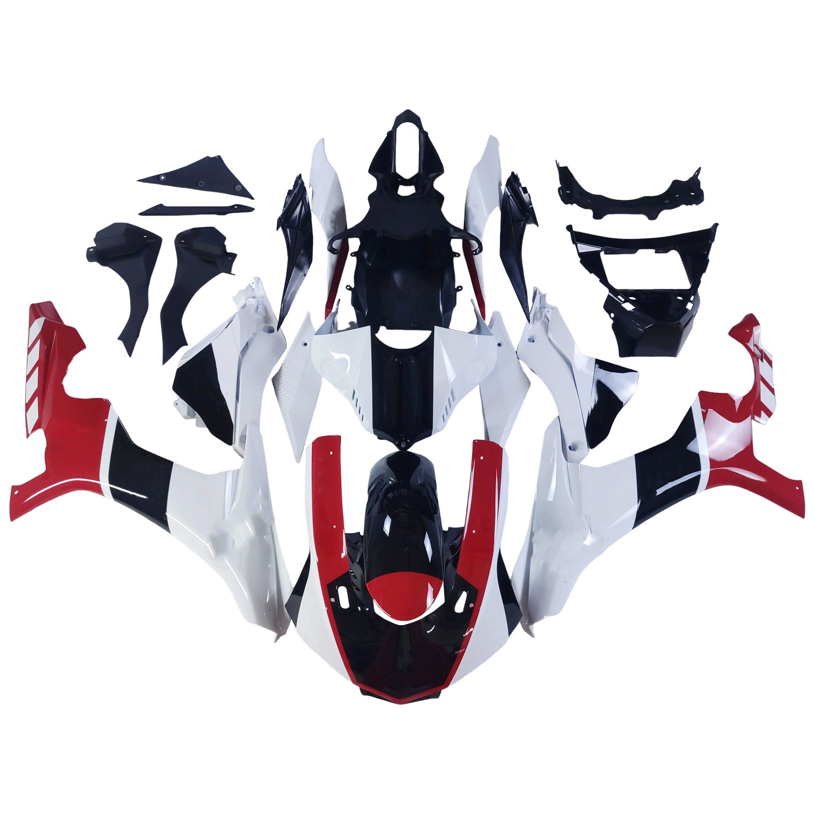 Amotopart Yamaha 2015-2019 YZF 1000 R1 White&Red Style2 Fairing Kit