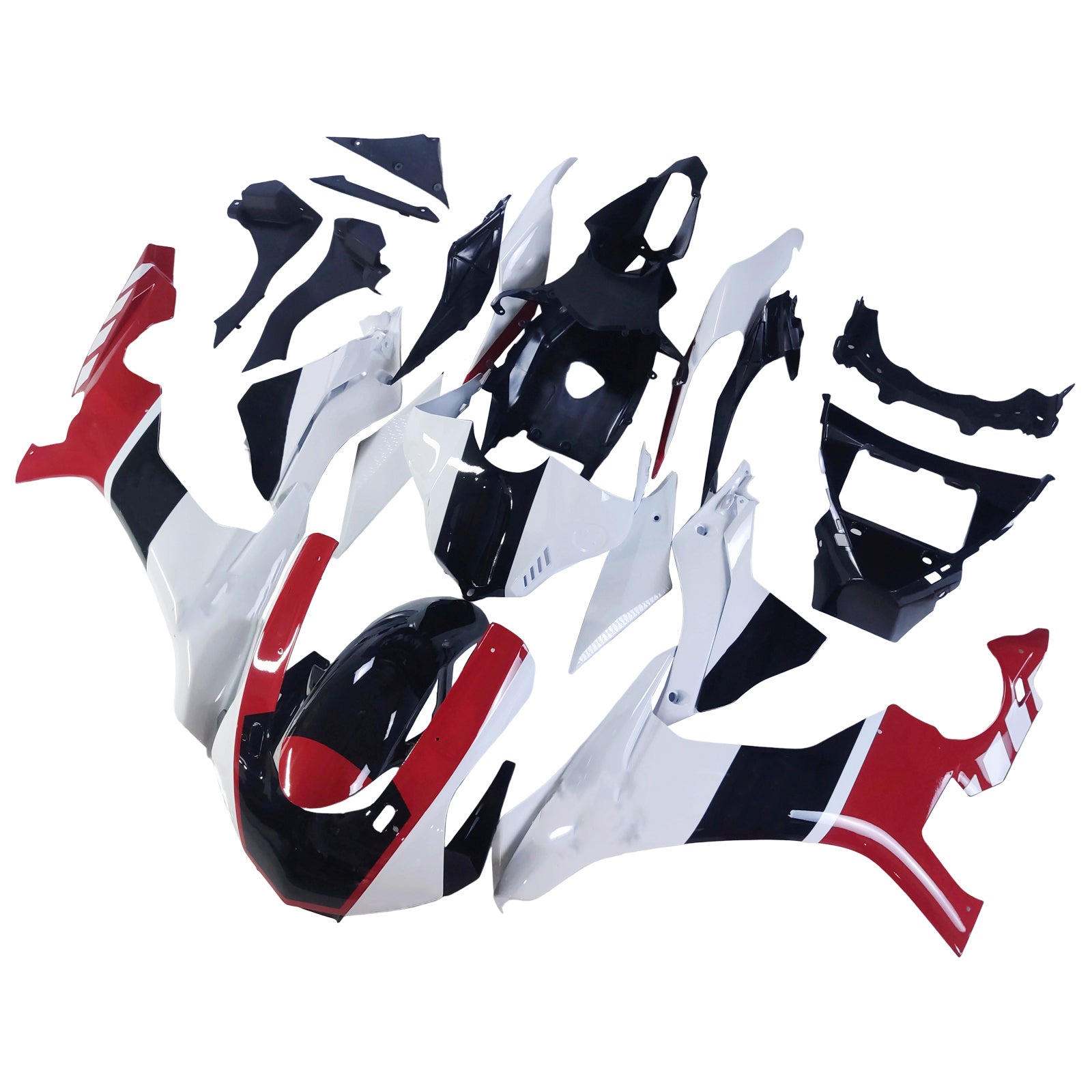 Amotopart Yamaha 2015-2019 YZF 1000 R1 White & Red Style2 Fairing Kit