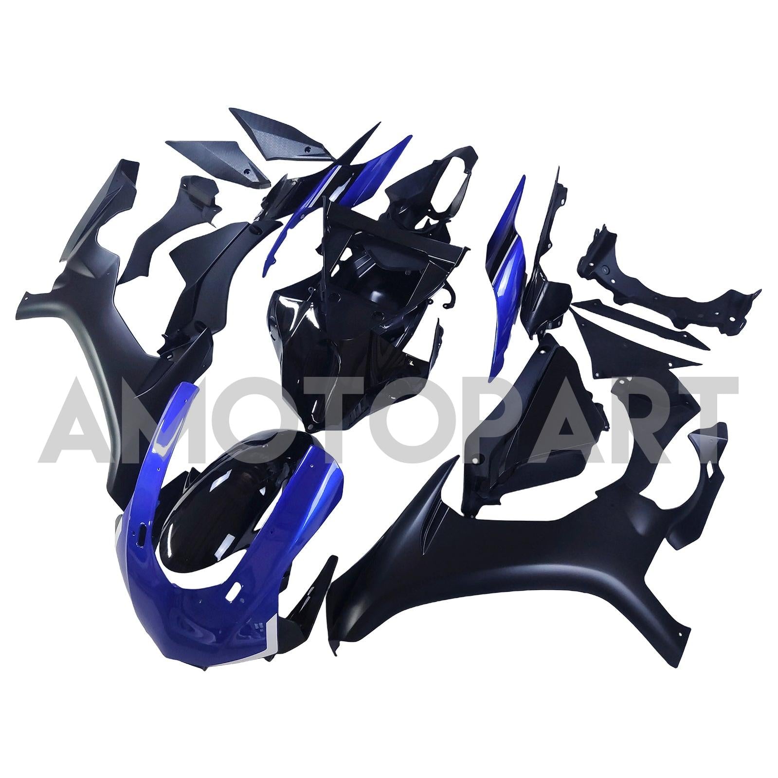 Amotopart Yamaha 2015-2019 YZF 1000 R1 Blue&Black Style2 Fairing Kit