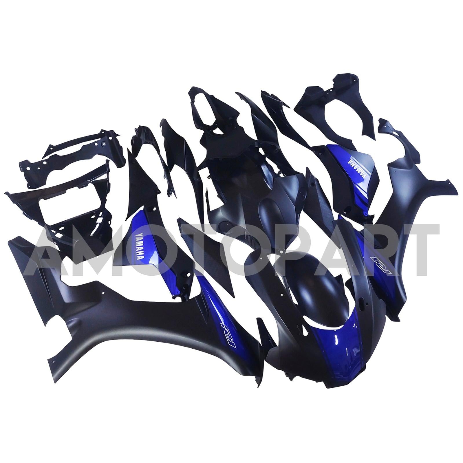 Amotopart Yamaha YZF 1000 R1 2015-2019 Matte Blue&Black Style12 Fairing Kit