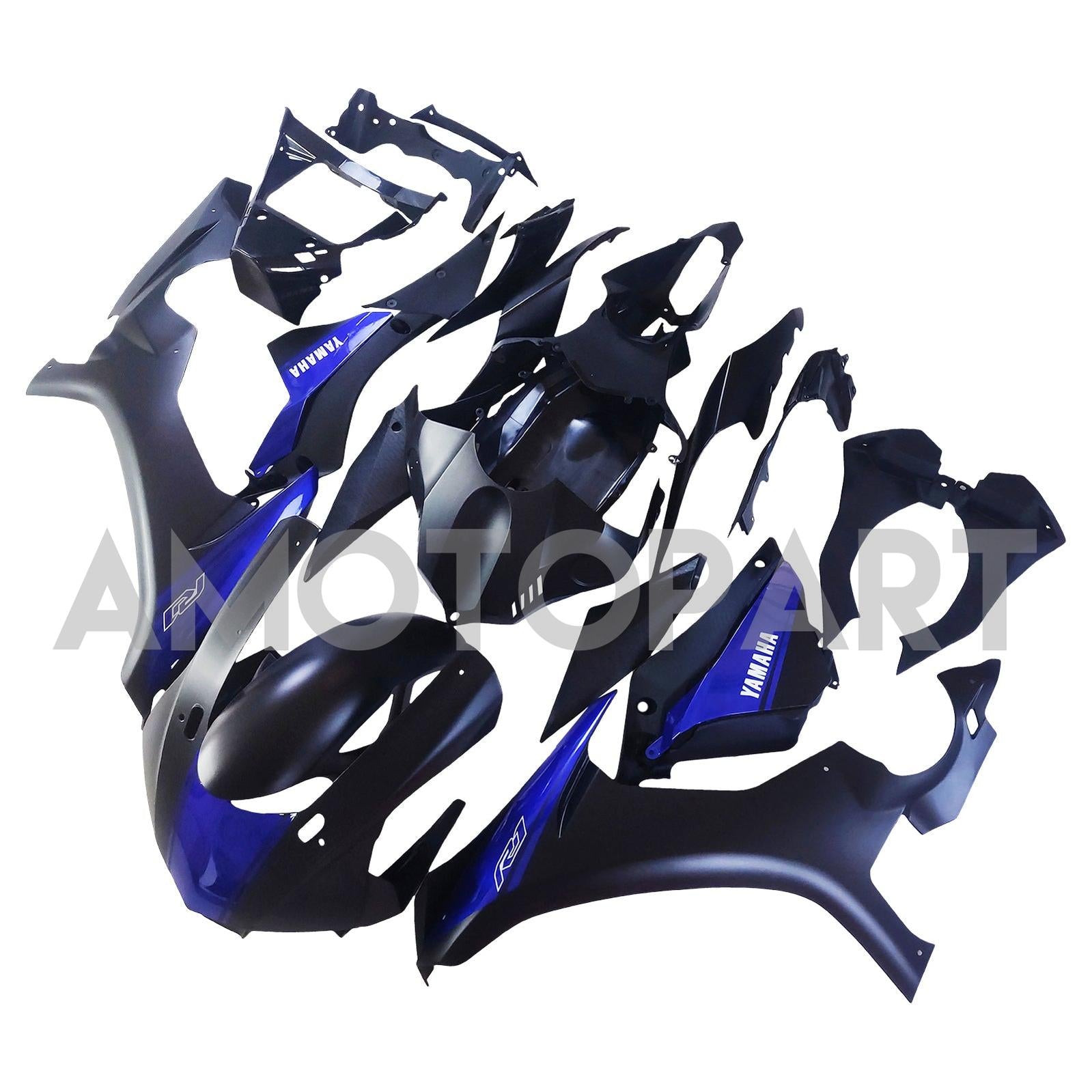 Amotopart Yamaha YZF 1000 R1 2015-2019 Matte Blue&Black Style12 Fairing Kit