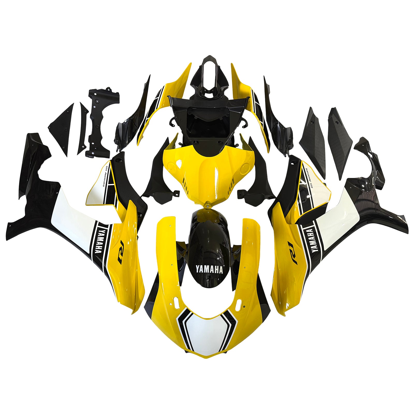 AMOTOPART YAMAHA YZF 1000 R1 2015-2019 Yellow & White Fairing Kit