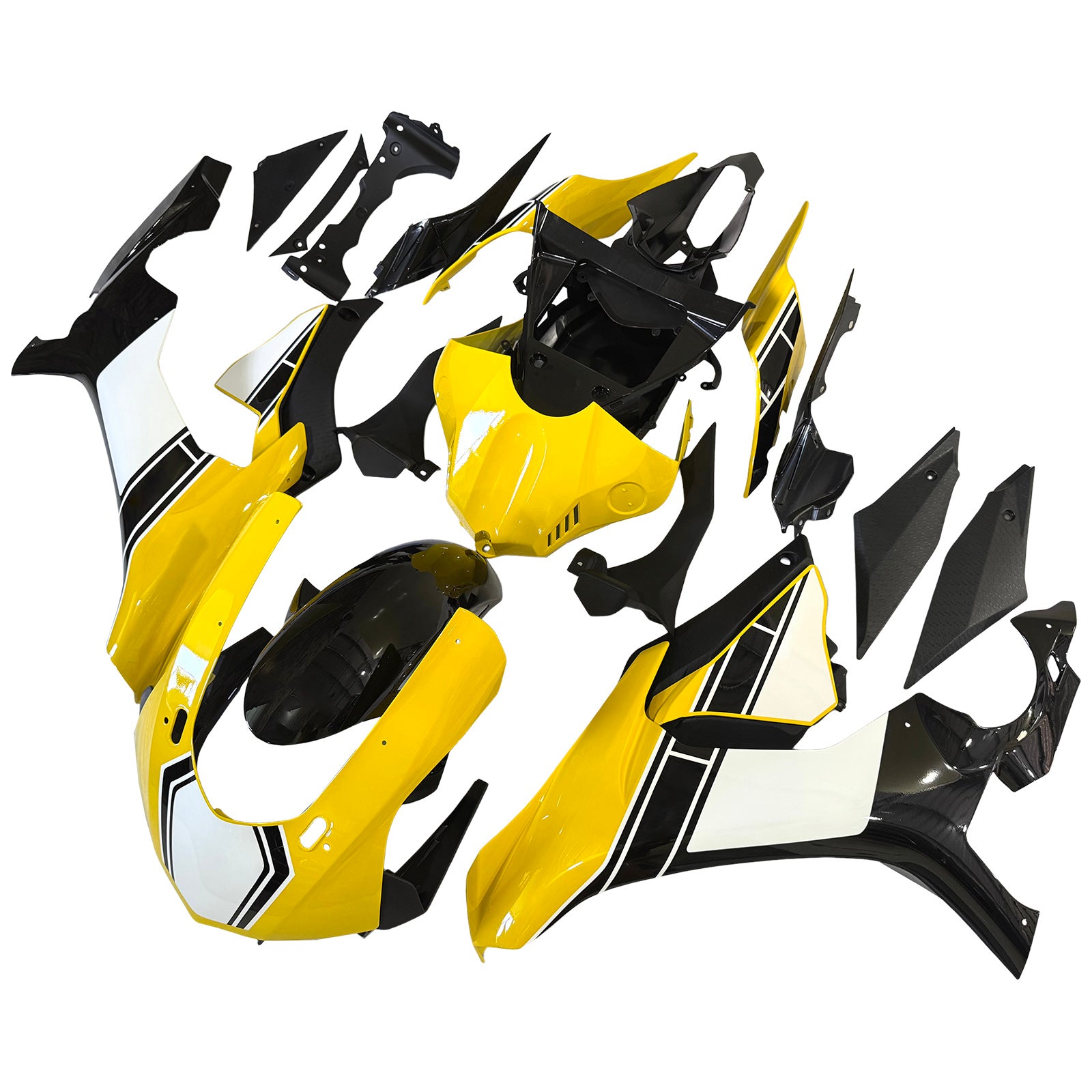 Kit Carenado Amotopart Yamaha YZF 1000 R1 2015-2019 Amarillo&Blanco